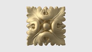 3D square rosette model
