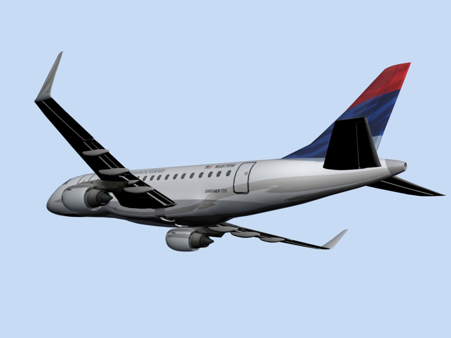 Plane Aircraft Embraer 170 3d Model