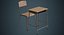 School Desk And Chair 1B
