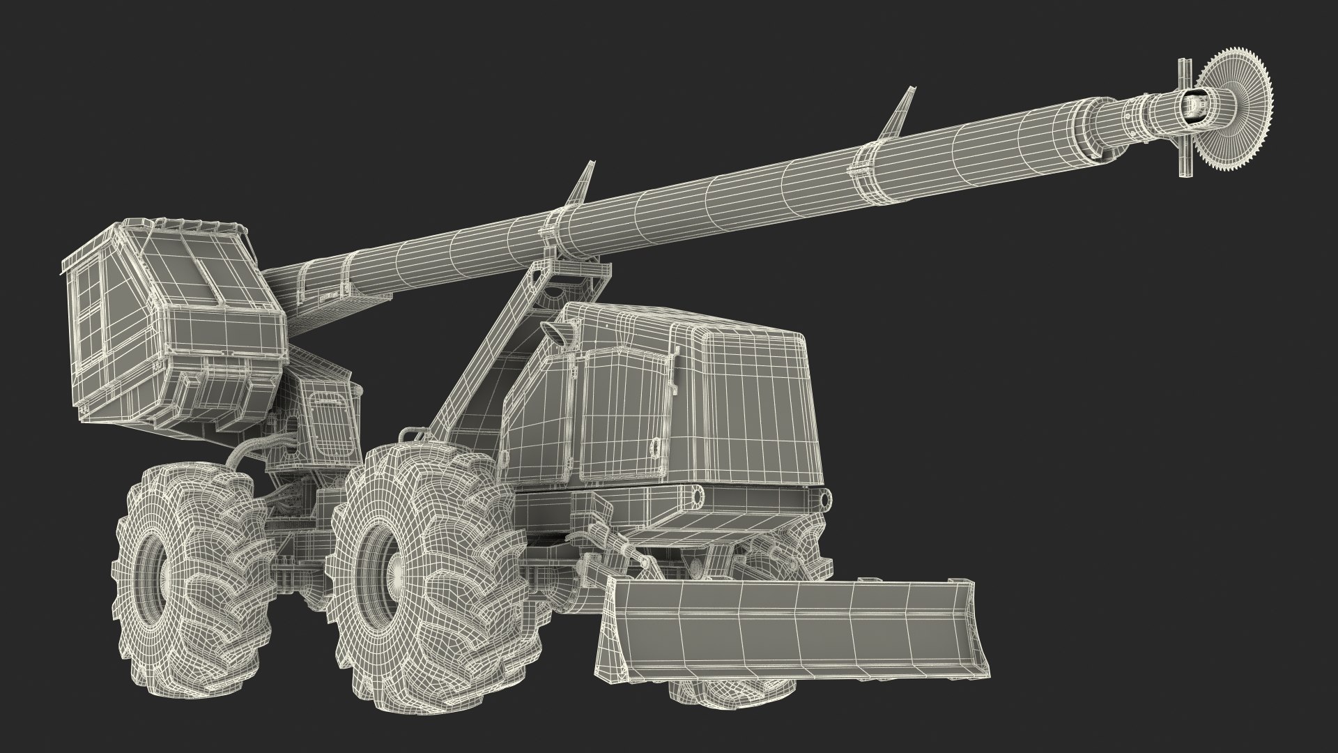 Mobile Tree Pruner With Circular Saw Attachment Dirt Rigged For Maya 3D ...