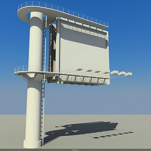 3d model billboard elements citys