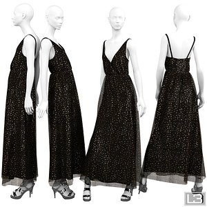 woman mannequin evening 3d obj