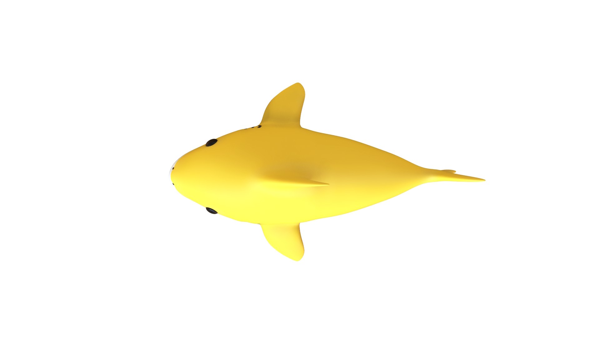 Cartoon Little Shark Yellow 3D Model - High-Quality Animated 3D ...