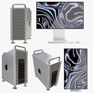 realistic mac pro 2019 3D model