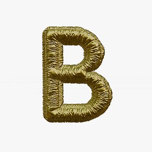 3D model Gold B Balloon Model