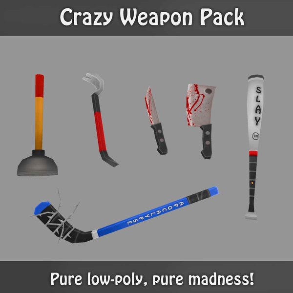 weapons fun zombies 3d model