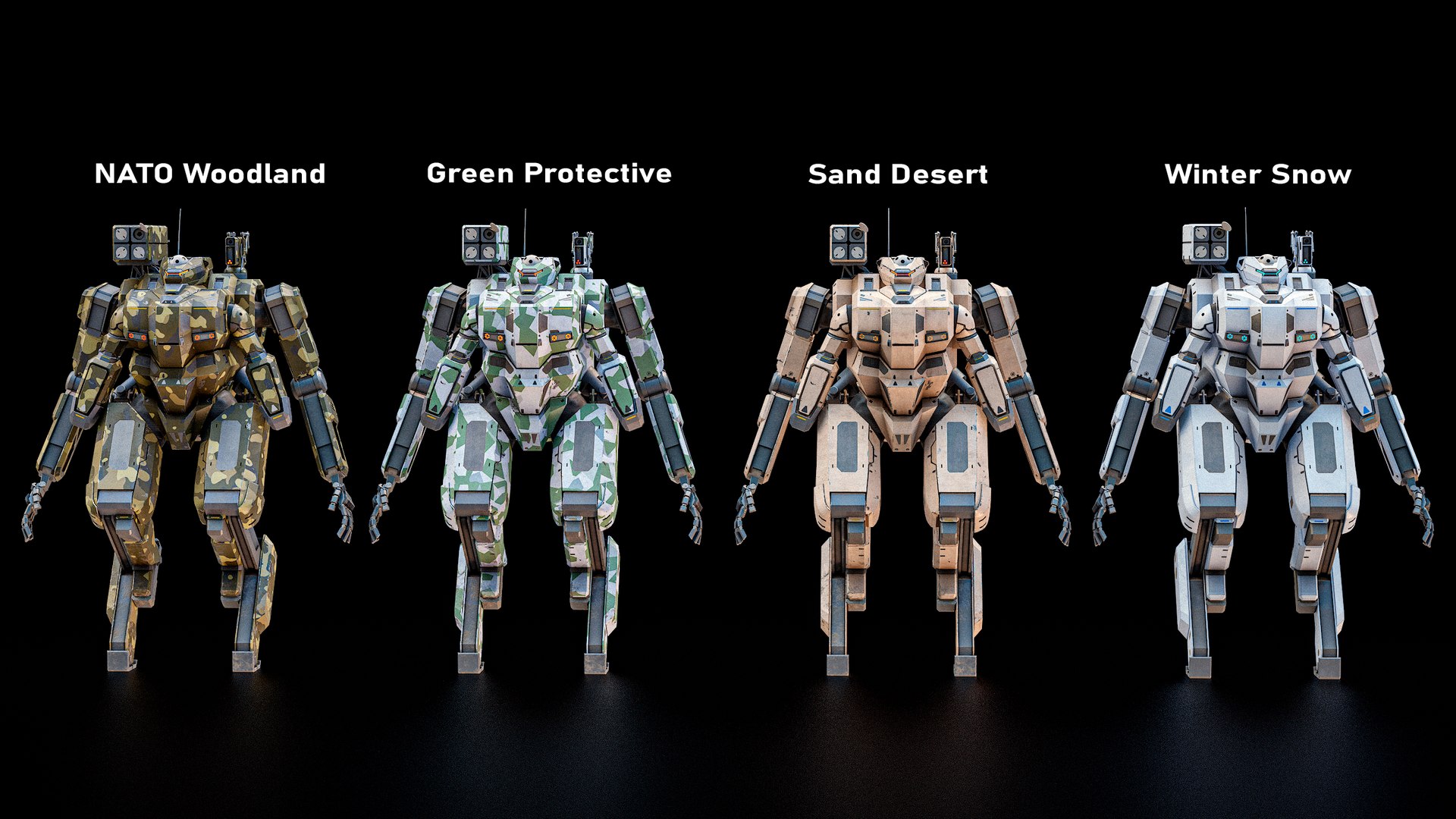 3D Sci-Fi Combat Mech Exoskeleton With 4 Skins PBR Package https://p.turbosquid.com/ts-thumb/hH/aRwAIf/G3/alls0/png/1768989156/1920x1080/fit_q87/478524ca76d14037b19b0272bda8834273ec96cd/alls0.jpg