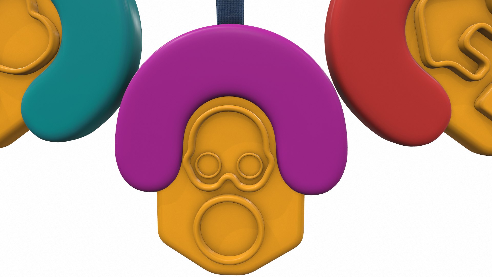 3D Plastic baby toy musical teether keys 1 model - TurboSquid 2109005