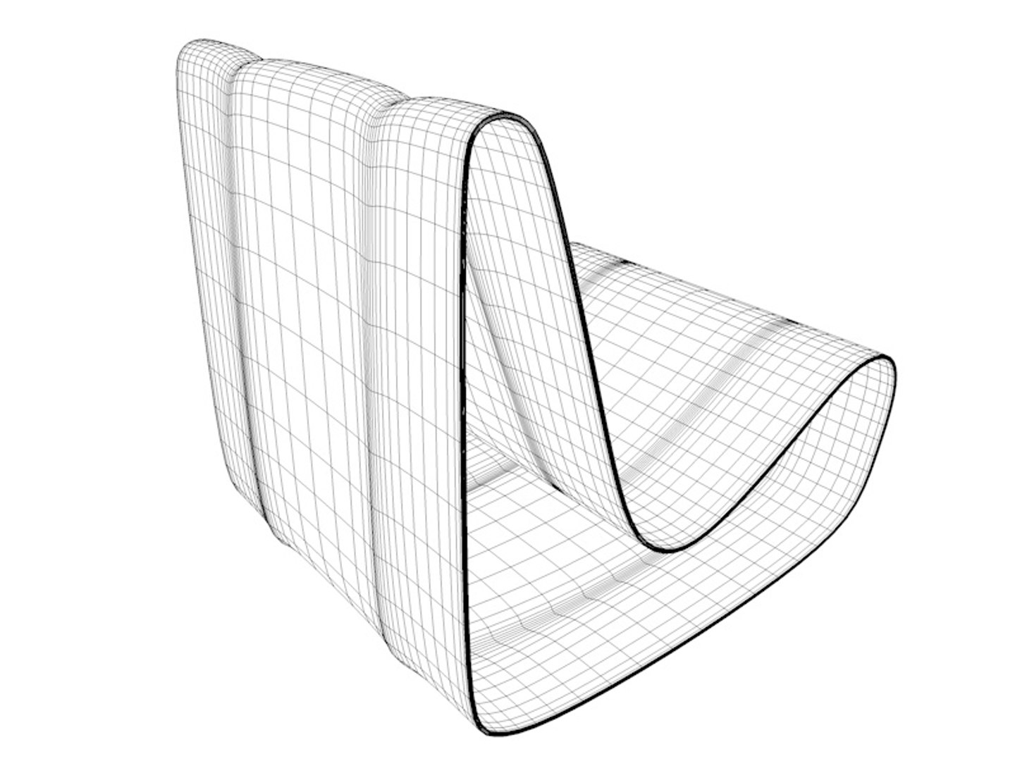 mid-century modern loop 3d 3ds