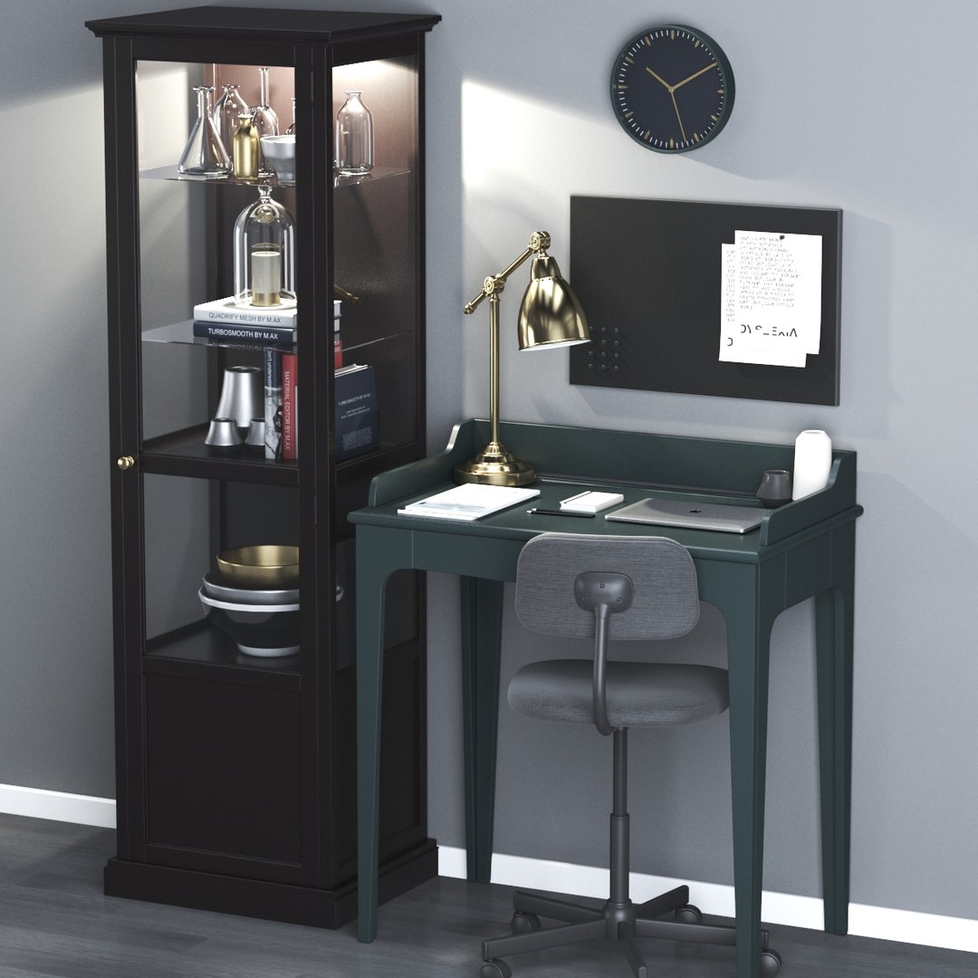 Uitgebreid tarief Zogenaamd IKEA workplace set with LOMMARP Desk 3D - TurboSquid 1730085