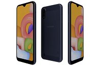 Samsung Galaxy A01 Blue Low Poly