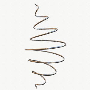3D metal spiral spring model