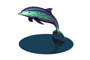 3D fairy tale dolphin model