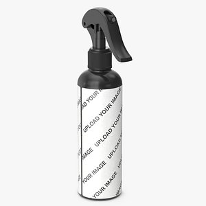 3D spray bottle black reusable