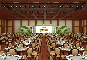event hall 3D model