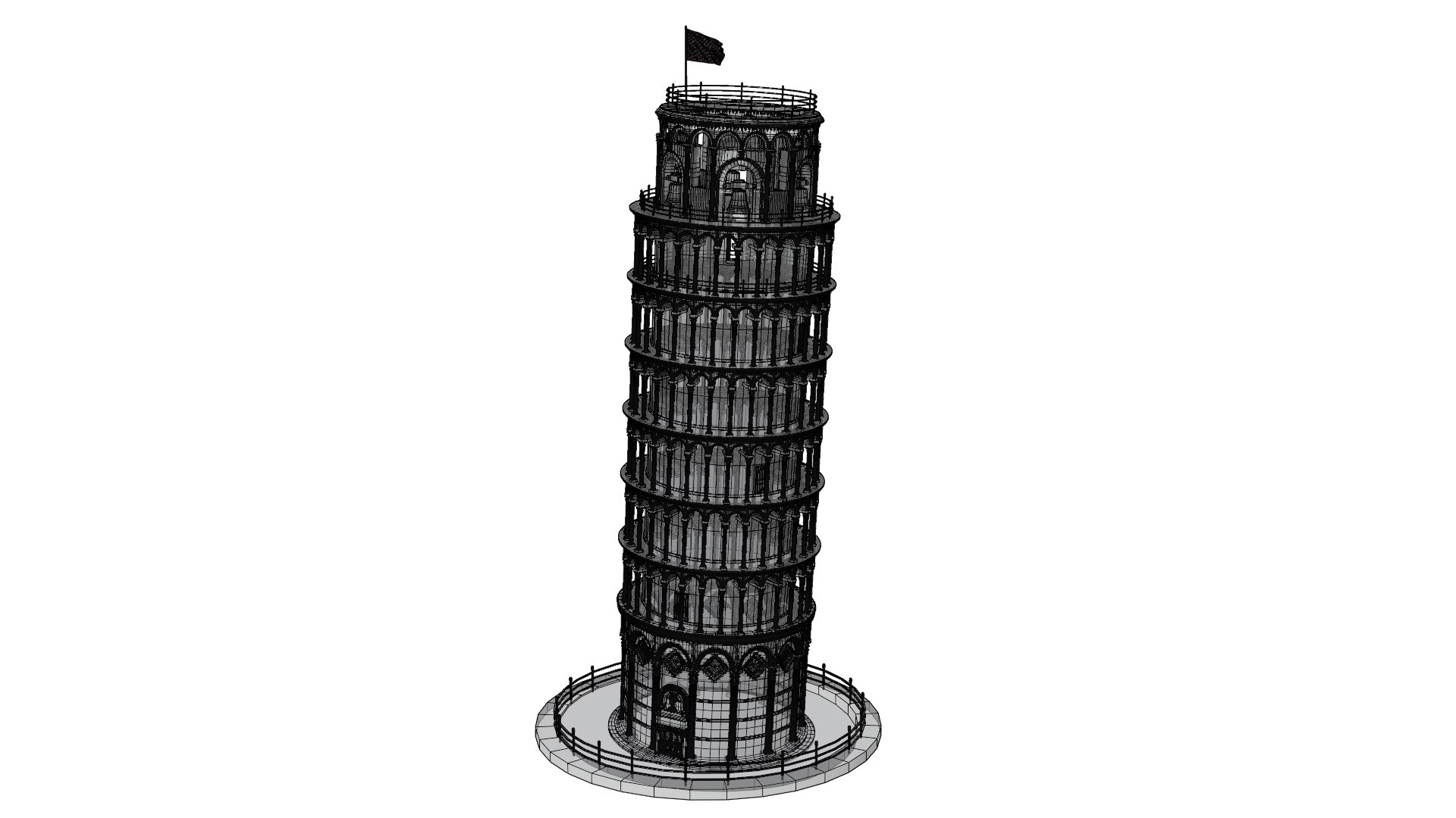 3D The Leaning Tower Of Pisa Model - TurboSquid 2104358