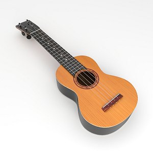 ukulele guitar string 3d model