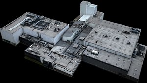 3D industrial factory buildings terrain photogrammetry