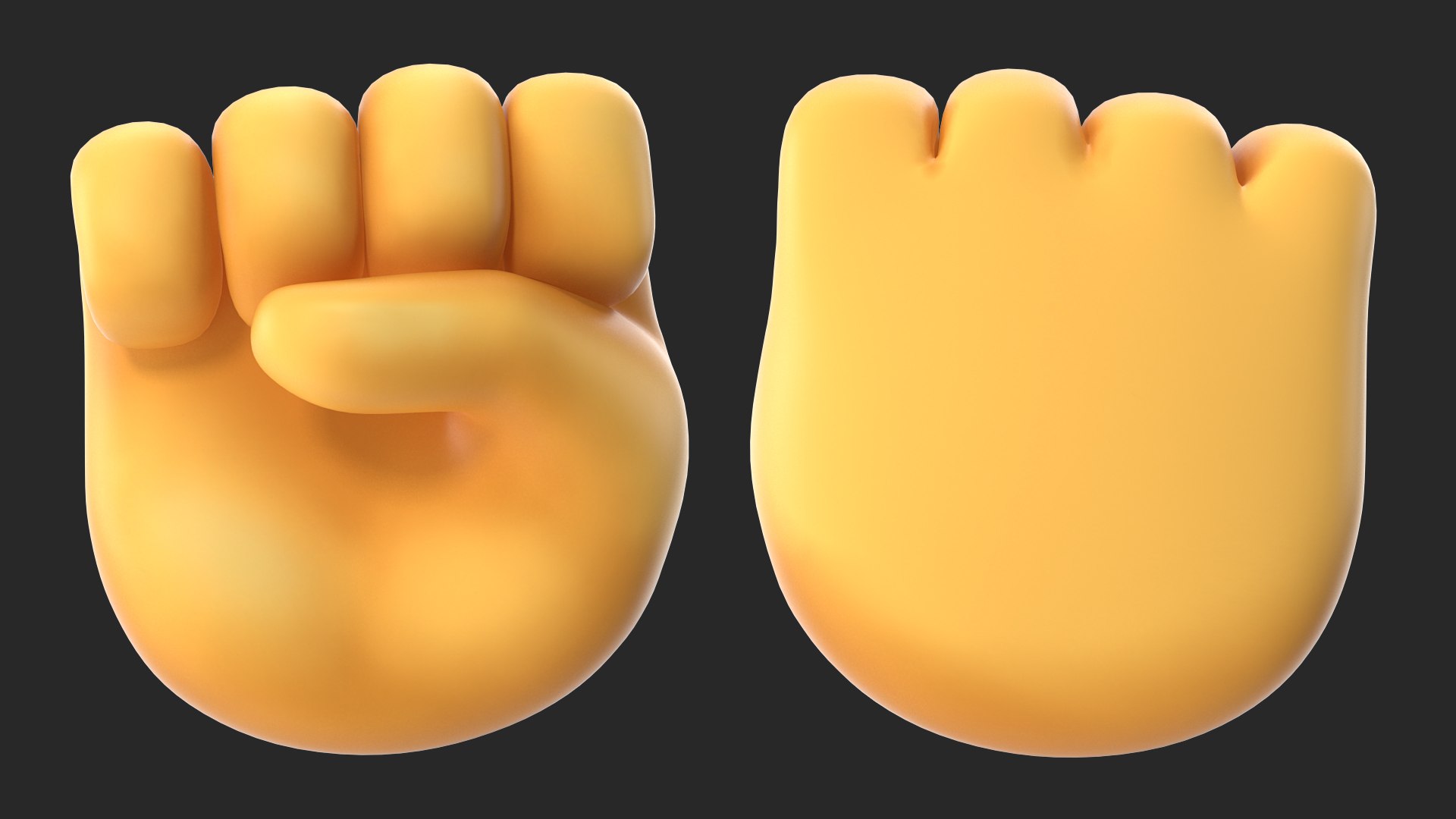 Raised Fist Emoji 3D model preview