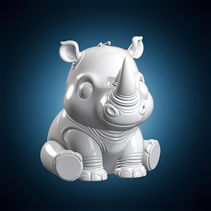 Chibi Rhino 3D Print Model model