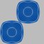 Solo Squared Plastic Bowl Blue