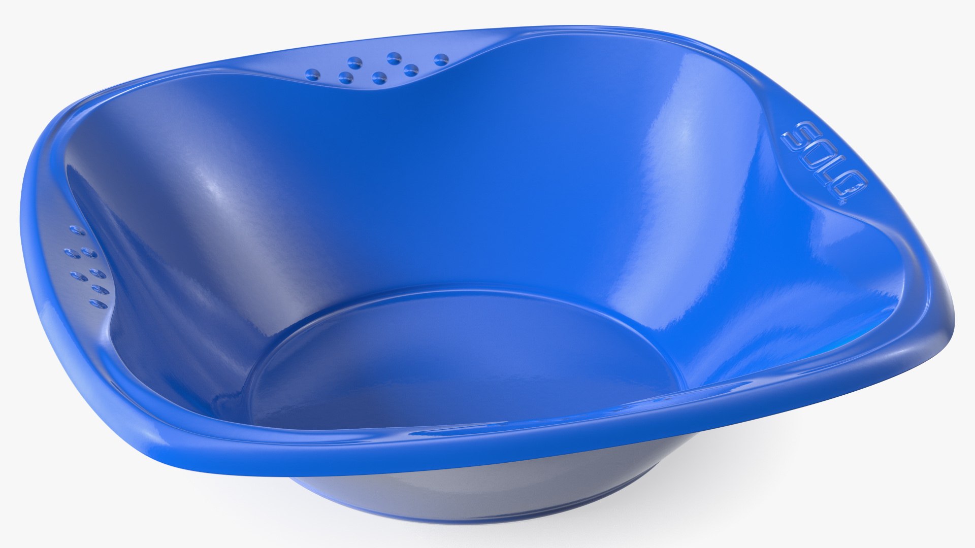 Solo Squared Plastic Bowl Blue 3D model preview