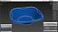Solo Squared Plastic Bowl Blue