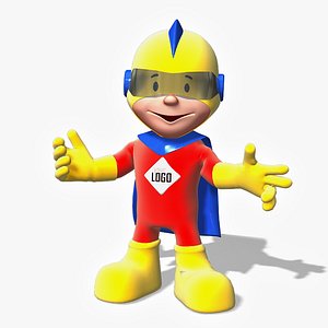 obj cartoon hero boy