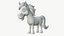 High-Quality Stylized Cartoon Foal