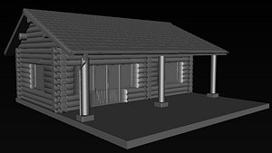 3D Log Cabin