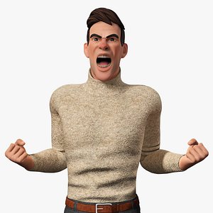 Stylized Confident Male in Sweater stylized anatomy
