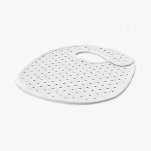 3d polka dotted bib