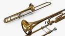 Brass Trombone Instrument