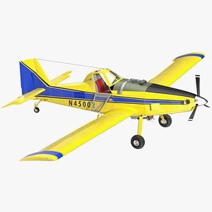 Plane Air Tractor AT 502B Simple Interior Rigged for Cinema 4D