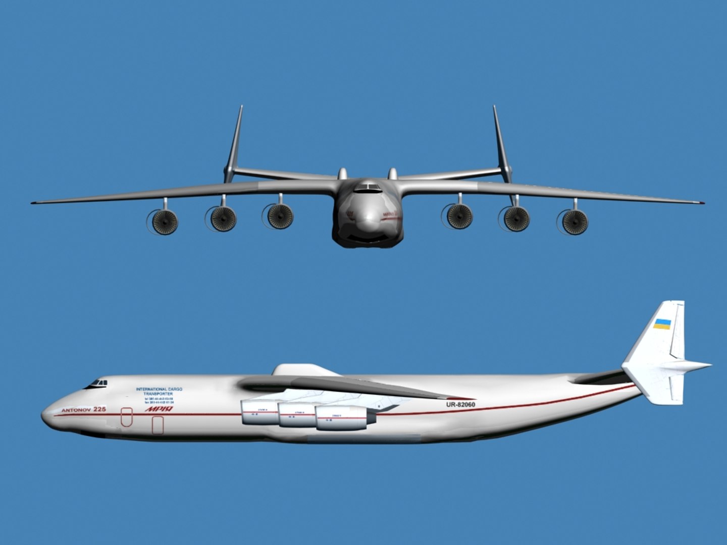 Antonov An-225 Mriya Aircraft 3d Model