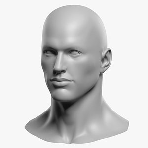 3D Realistic Man Head Basemesh model