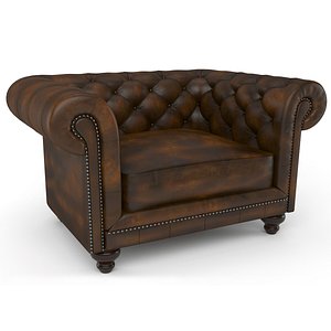 armchair leather chair 3d max