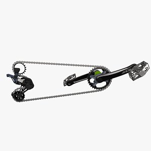 Bicycle Crankset and Chain 02