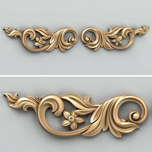 Carved decor horizontal 029