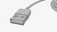 Cable USB-C a USB blanco