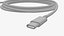 Cable USB-C a USB blanco