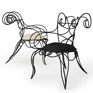 ram armchair ceccotti chair 3d model