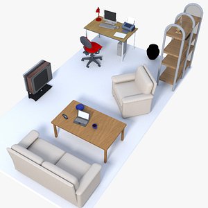 3D model livingroom