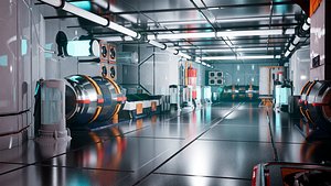 3D SciFi Industrial Environment 15 Assets model