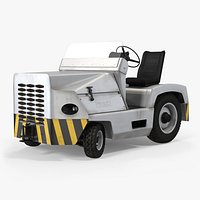 Airport Tug Car Clark CT30 Diesel Rigged 3D Model