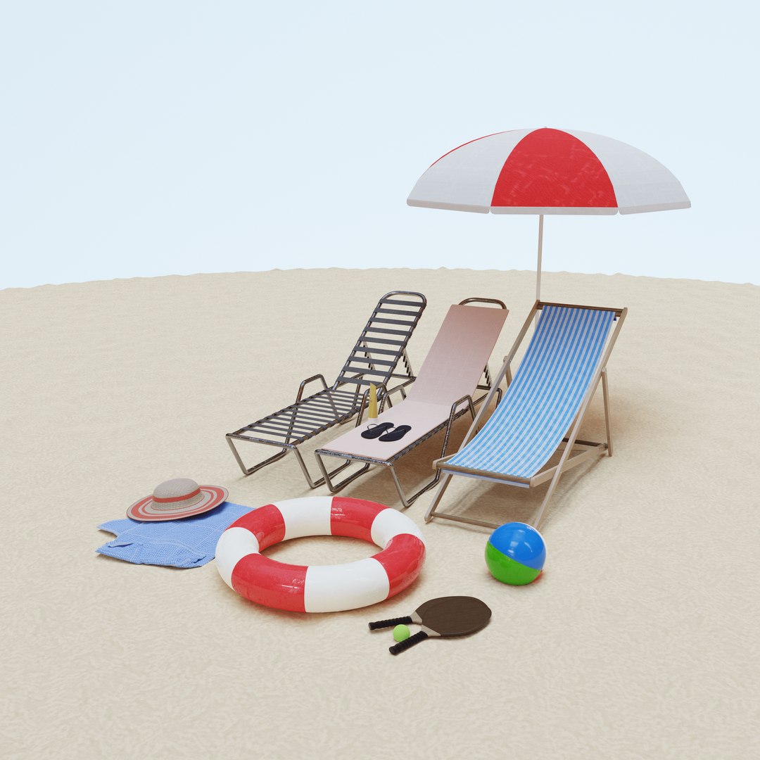 Beach Collection - Flip-Flops Deck Chair Rackets Life Buoy Towel 3D model https://p.turbosquid.com/ts-thumb/hJ/0DbjEP/ed/beachcollectioncolab_0003min/png/1623606567/1920x1080/fit_q87/5f67602f2a844a73fe7e43bf10ed6a850e8d6635/beachcollectioncolab_0003min.jpg