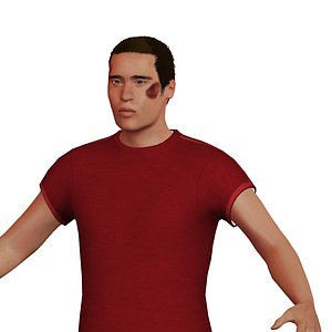 adult beat man character 3D