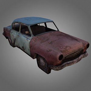 Gaz-21 Wreck Low-poly
