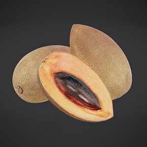 Fruit Sapote Low Poly 3D model