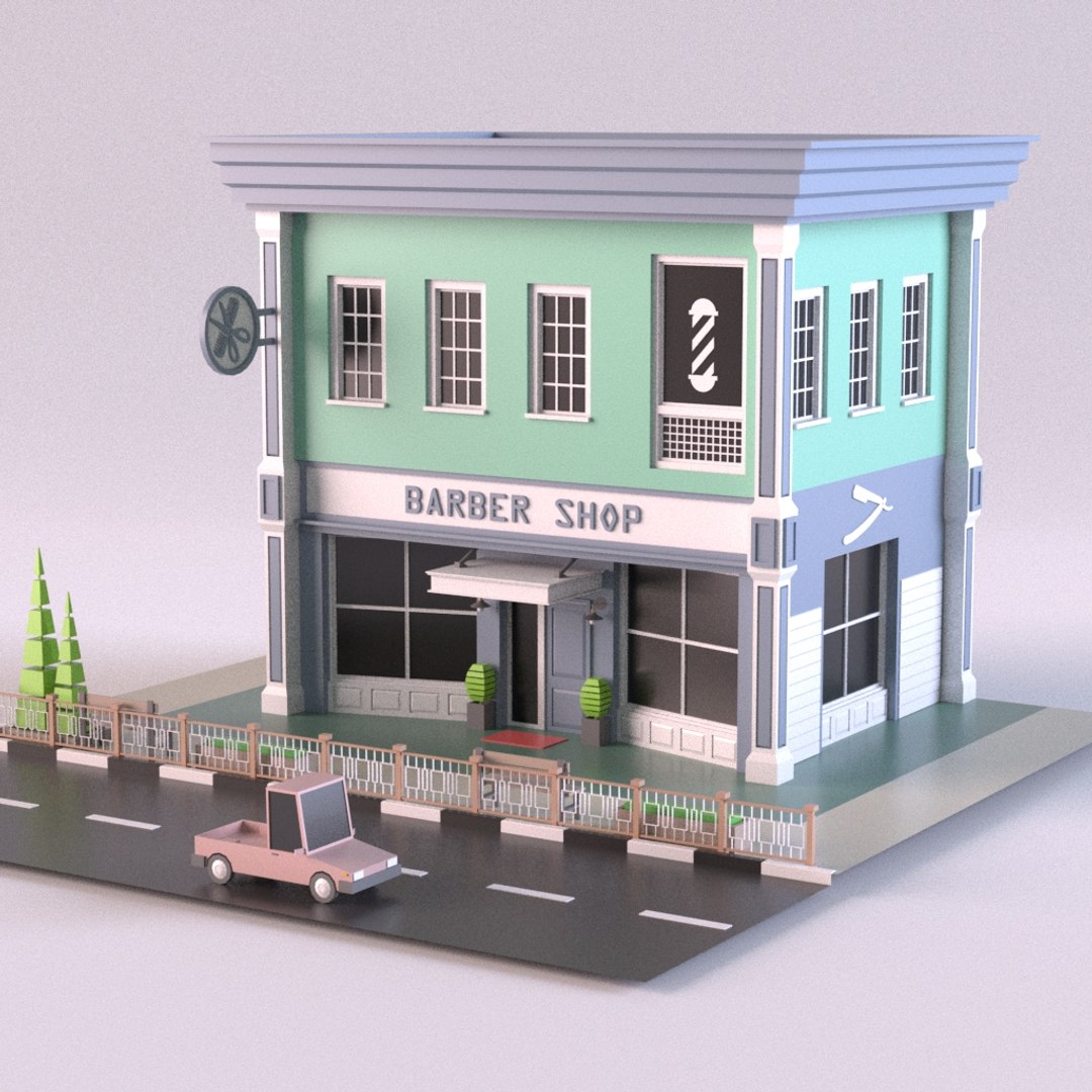 Barbershop 02 3D Model - TurboSquid 1465275